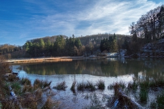 Winterliche Talsperre Diepental - Leichlingen