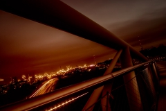 Neulandbrücke bei Nacht - Leverkusen