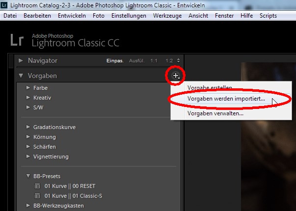 Presets In Adobe Lightroom Classic Cc Importieren